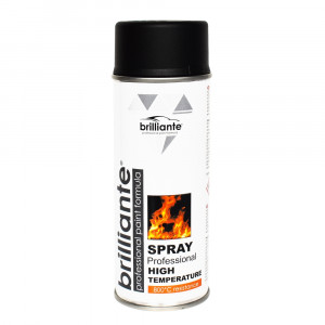 Vopsea Spray Temperaturi Inalte, Negru, 400 ml, Brilliante