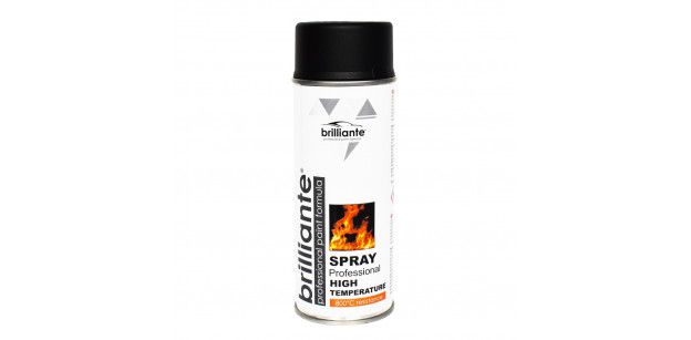 Vopsea Spray Temperaturi Inalte, Negru, 400 ml, Brilliante