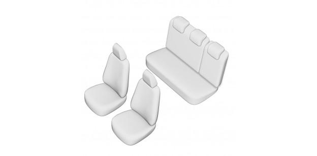 Set Huse Scaun Renault Clio III Hatchback 2006-2012 Bancheta Fractionata, Tetiere Spate Forma L