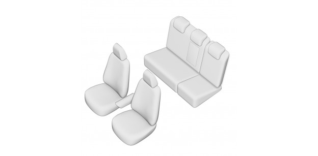 Set Huse Scaun Renault Megane III 2010-2015, Bancheta Fractionata