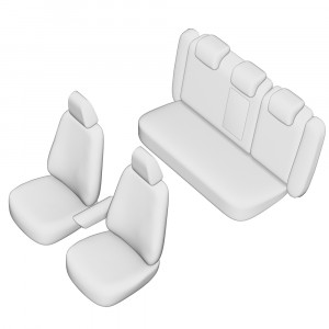 Set Huse Scaun Skoda Superb 2013-2015, Bancheta Fractionata, Tetiere Spate Forma L