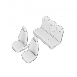 Set Huse Scaun Renault Fluance 2009 ->, Bancheta Fractionata, Tetiere Spate Forma L
