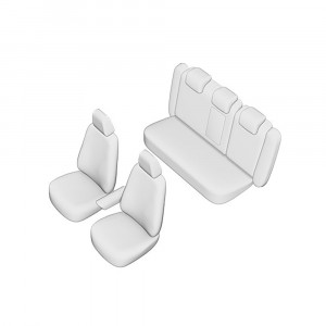 Set Huse Scaun Volkswagen CC 2009-, Bancheta Fractionata, Tetiere Spate Forma L