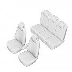 Set Huse Scaun Volkswagen Passat 2015-, Bancheta Fractionata, Tetiere Spate Forma L