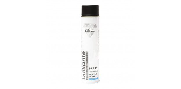 Vopsea Spray Acrilica Negru Mat, Ral 9005, 600 ml Brilliante