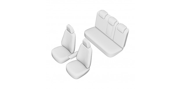 Set Huse Scaun Volkswagen Golf 7 Comfort Line 2013, Bancheta Fractionata, Tetiere Spate Forma L