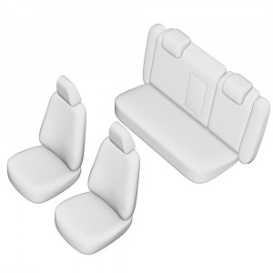 Set Huse Scaun Skoda Octavia II 2004-2009, Tip 1, Bancheta Fractionata, Tetiere Spate Forma L