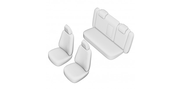 Set Huse Scaun Skoda Octavia II 2004-2009, Tip 1, Bancheta Fractionata, Tetiere Spate Forma L