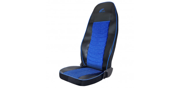 Set Huse Scaun Truck Pentru Volvo Euro 5 ECO  Leather + Velvet Blue+Black Umbrella