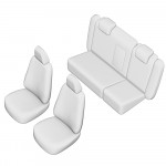 Set Huse Scaun Skoda Octavia II Facelift 2010-2012, Tip 1, Bancheta Fractionata, Tetiere Spate Forma L