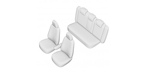 Set Huse Scaun Volkswagen Passat B5 Sedan 1996-2004, Bancheta Fractionata, Tetiere Spate Forma L