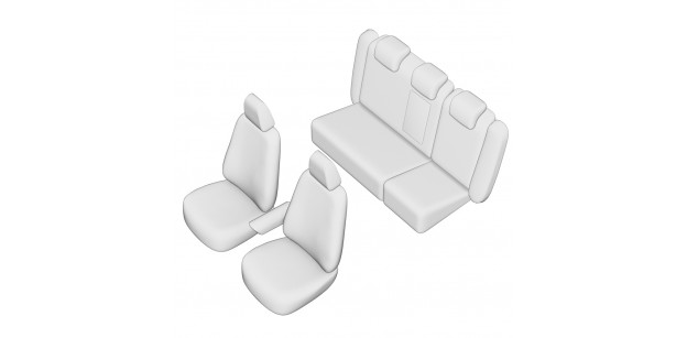 Set Huse Scaun Volkswagen Passat B6 Variant 2005-2010, Bancheta Fractioanta, Tetiere Spate Forma L