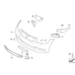 Trim cover, bumper, primered, front 51112147187