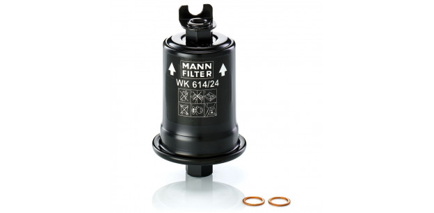 Filtru Combustibil Mann-Filter WK614/24x – Toyota Caldina/Camry/Carina, Mitsubishi Colt/Eclipse/Galant, Proton GEN/Persona