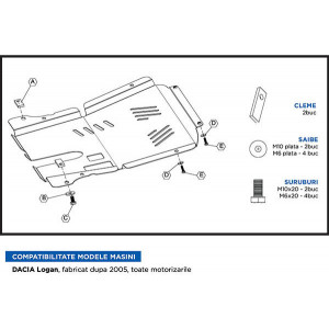 Scut Motor Metalic Dacia Logan