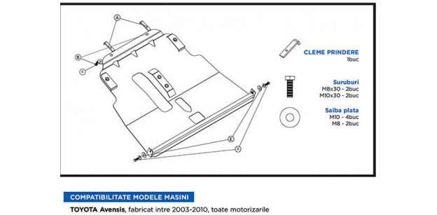 Scut Motor Metalic Toyota Avensis