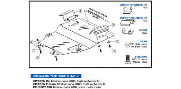 Scut Motor Metalic Citroen Picasso