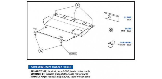 Scut Motor Metalic Toyota Aygo