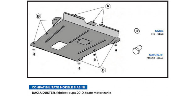 Scut motor Metalic Dacia Duster