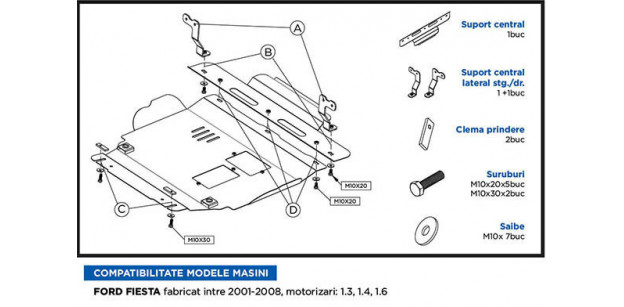 Scut Motor Metalic Mazda 2(01'-08')