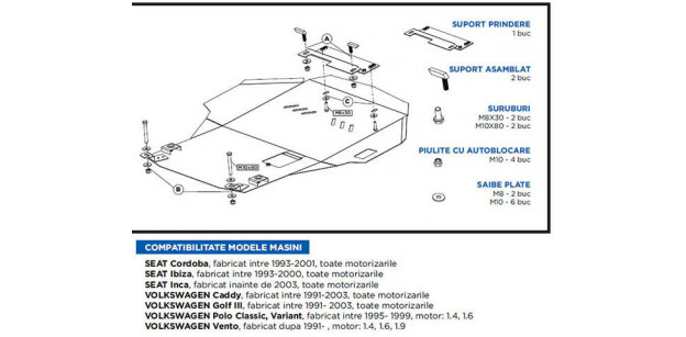 Scut Motor Metalic Vw Polo 1.4 1.6(95'-99')