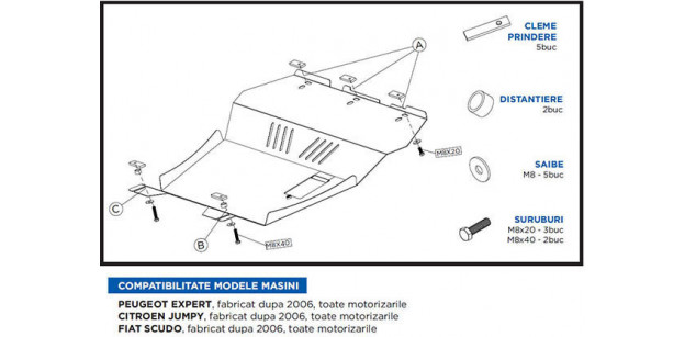 Scut Motor Metalic Peugeot Expert