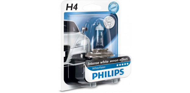 Bec H4 12V 60/55W P43t WHITE VISION (BLISTER)