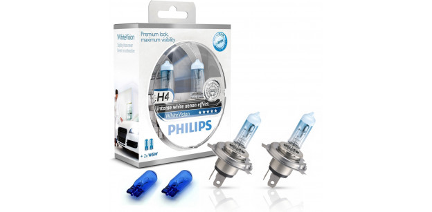 Set de doua becuri H4 12V 60/55W P43t WHITE VISION