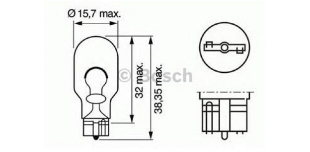 Bec W16W 12V 16W W2,1x9,5d Bosch