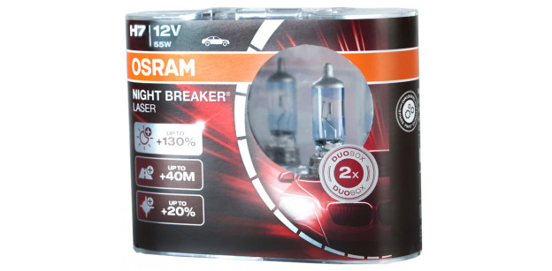 Set 2 becuri H7 12V 60/55W P43t Osram Night Breaker Laser