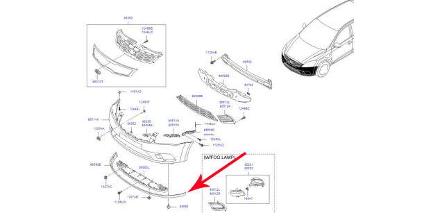 Spoiler Bara Fata Kia Ceed 865901H500