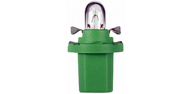 Bec iluminare bord 12V 2W B8,5d verde Hella