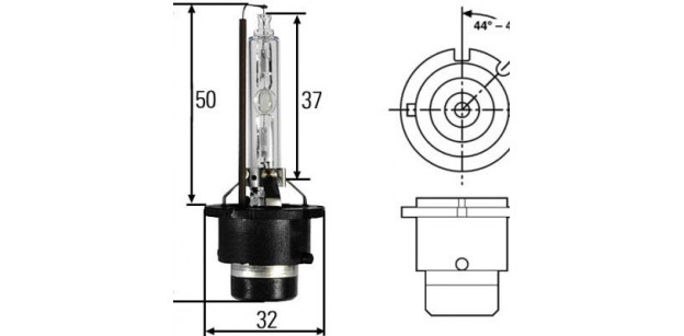 Bec Xenon D2S 12/24V 35W P32d-2 HELLA