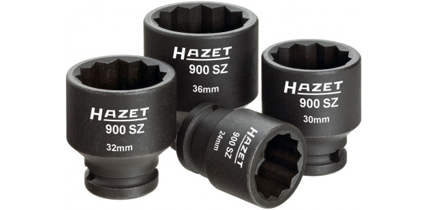 Set tubulare scurte bihexagonale de impact 1/2' 4 buc. HAZET