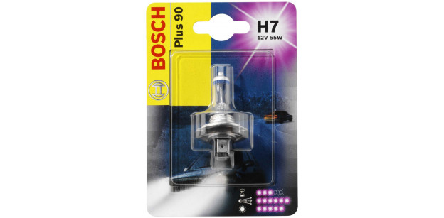 Bec H7 12V 55W PX26d PLUS 90 (BLISTER) BOSCH