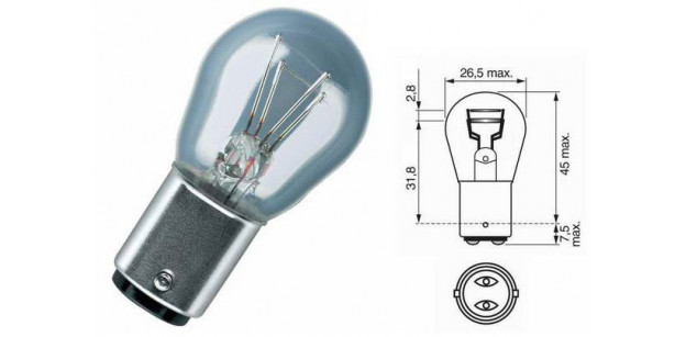 Bec P21/5W 12V 21/5W BAY15d BOSCH