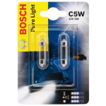 Set de 2 becuri SV8,5 12V 5W 11/35mm C5W (BLISTER) BOSCH