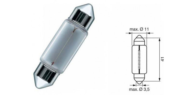 Bec SV8,5 12V 5W 11/41mm BOSCH