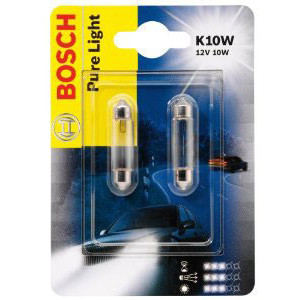 Set de 2 becuri SV8,5 12V 10W 11/41mm (BLISTER) BOSCH