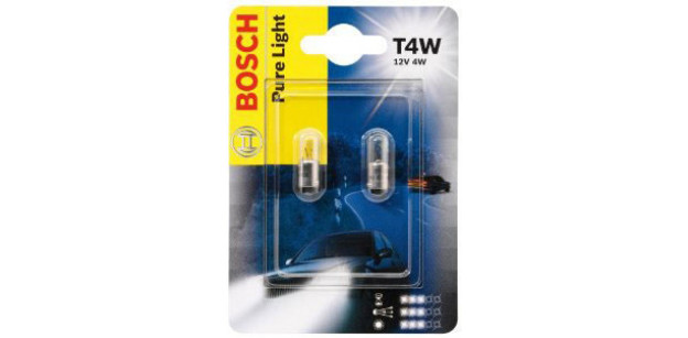 Set de 2 becuri T4W 12V 4W BA9s (BLISTER) BOSCH