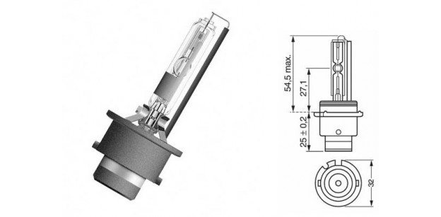 Bec Xenon D2R 12/24V 35W P32d-3 HELLA