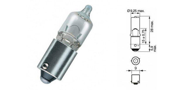 Bec H6W 12V 6W BAX9s HELLA