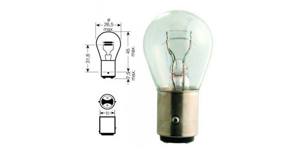 Bec P21/5W 12V 21/5W BAY15d HELLA