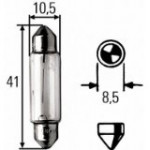 Bec SV8,5 12V 10W 10/30mm HELLA