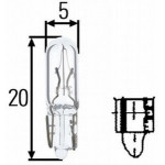 Bec W2,3W 12V 2,3W W2x4,6d HELLA