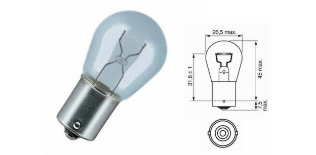 Bec P21W 12V 21W BA15s NARVA