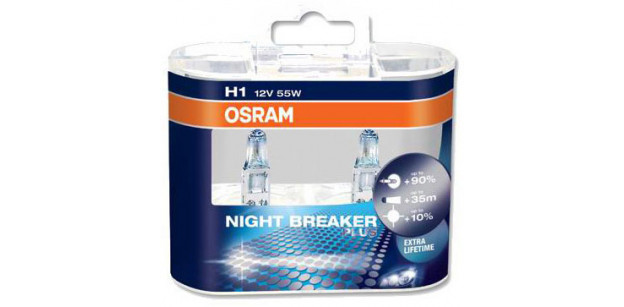 Osram Set De 2 Becuri H1 12V 55W P14,5S Night Breaker Unlimited