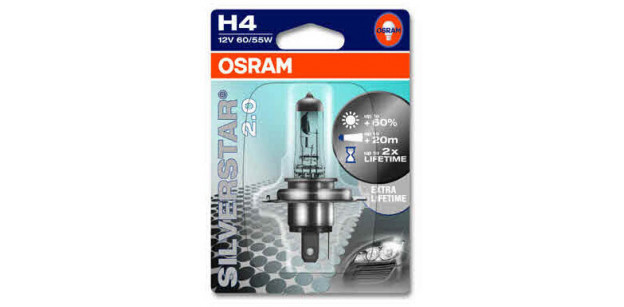 Bec H4 12V 60/55W P43t SILVERSTAR (BLISTER) OSRAM