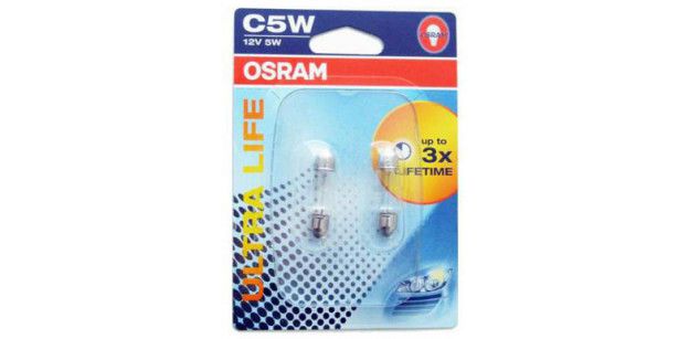 Set de 2 becuri SV8,5 C5W 11/35mm ULTRA LIFE (BLISTER) OSRAM
