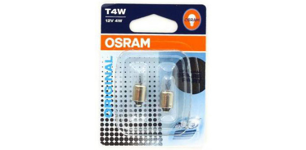 Set de 2 becuri T4W 12V 4W BA9s (BLISTER) OSRAM